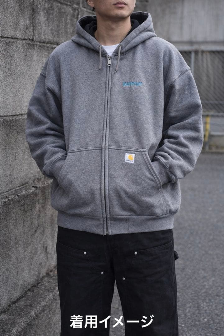 Carhartt サーマル裏地 パーカー グレー メキシコ製