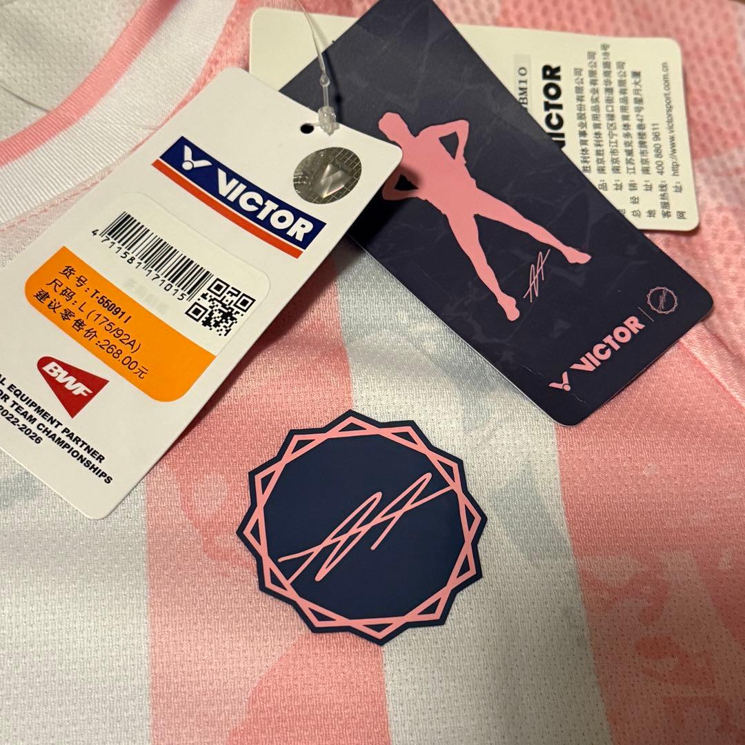 Victor バドミントンTシャツ　サイズL アントンセンモデル