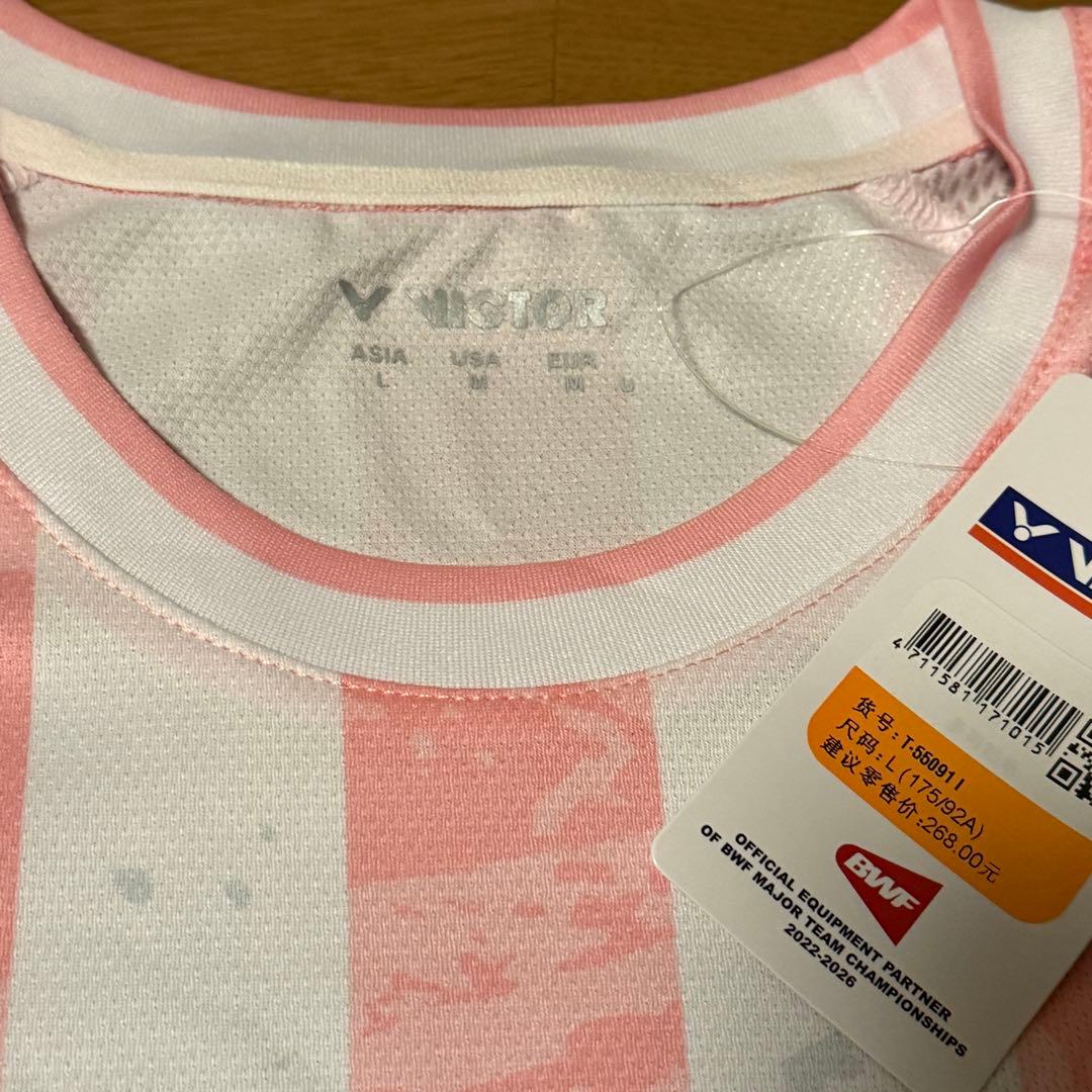 Victor バドミントンTシャツ　サイズL アントンセンモデル