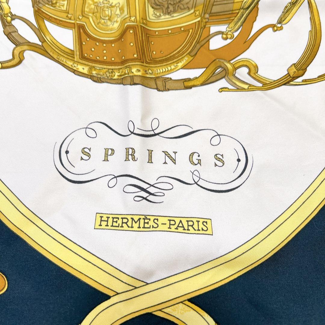 HERMÈS エルメス SPRINGS カレ90 スカーフ シルク