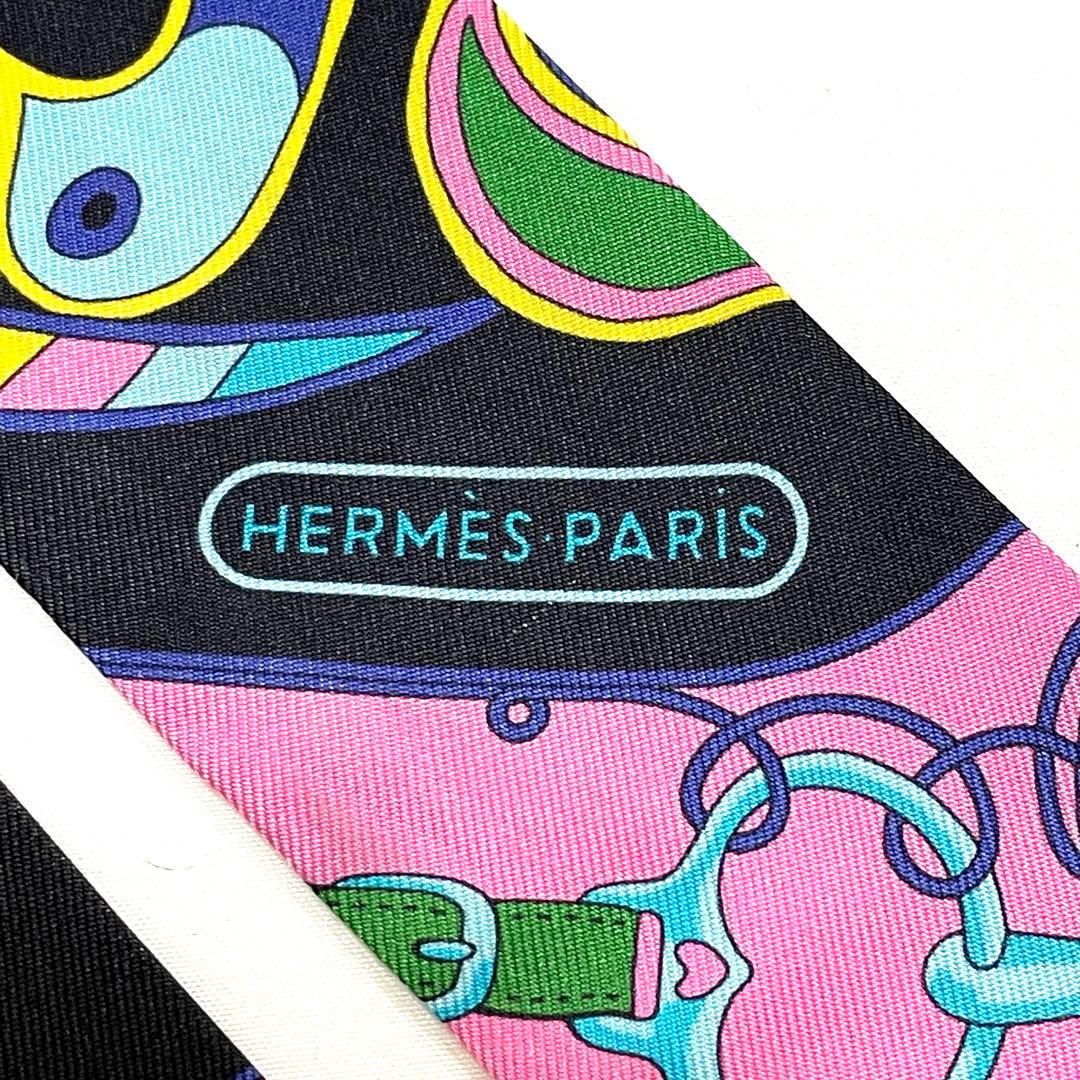 HERMESスカーフツイリー　ブルー