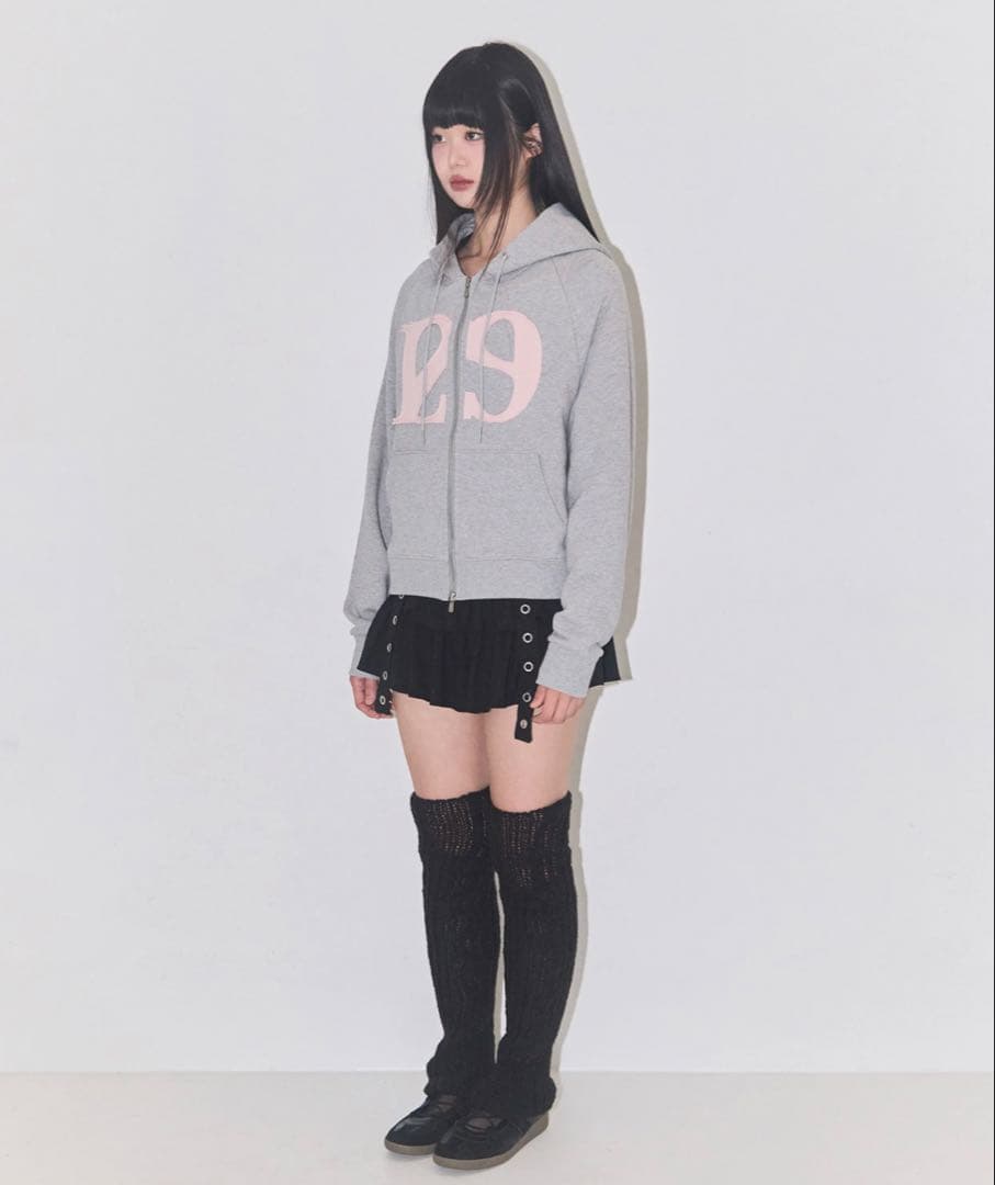 illigo ロゴパーカー グレーピンクSサイズ
