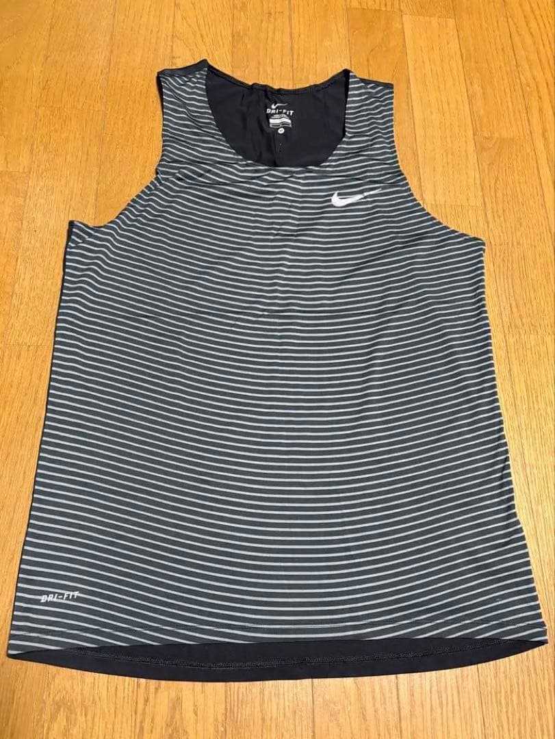 Nike Dri-FIT ストライプタンクトップ M ランニングシャツ