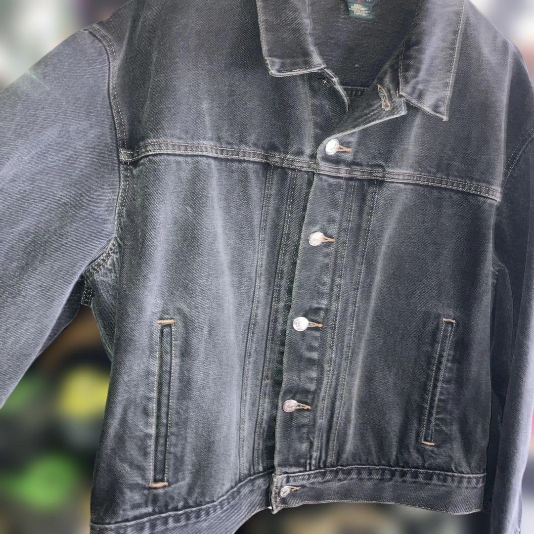 90s J.crew ブラックデニムジャケット