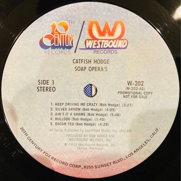 Catfish Hodge Soap Opera's プロモ 希少盤 レコード