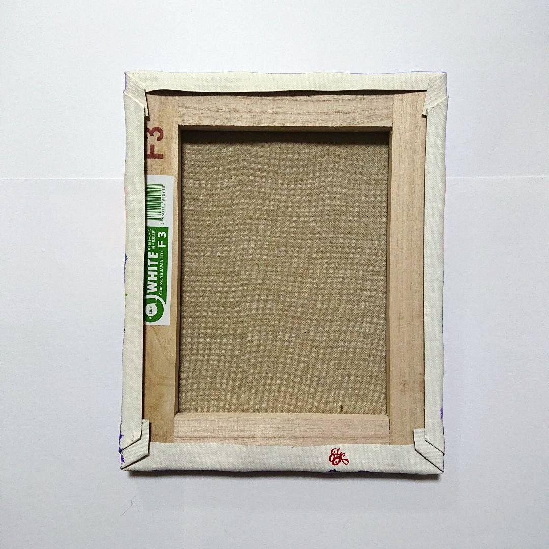【夕映えラベンダー】アクリル画 F3 風景画 絵画