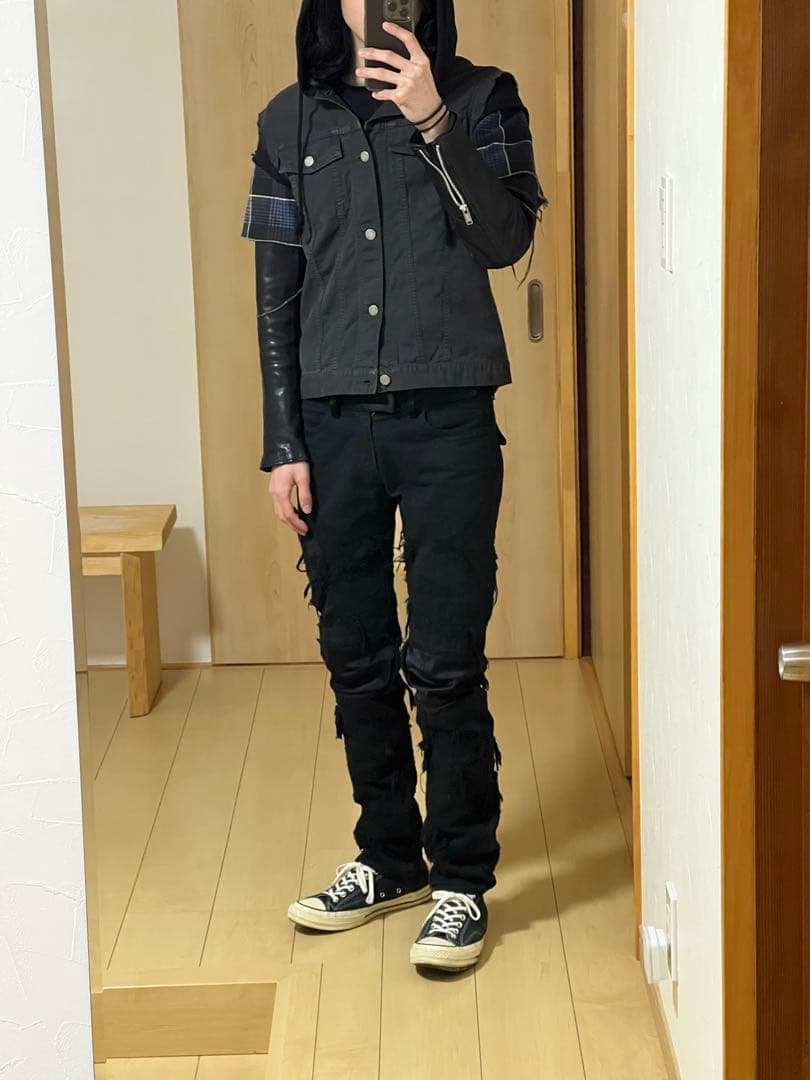 undercover 12ss ハイブリッドライダースジャケット