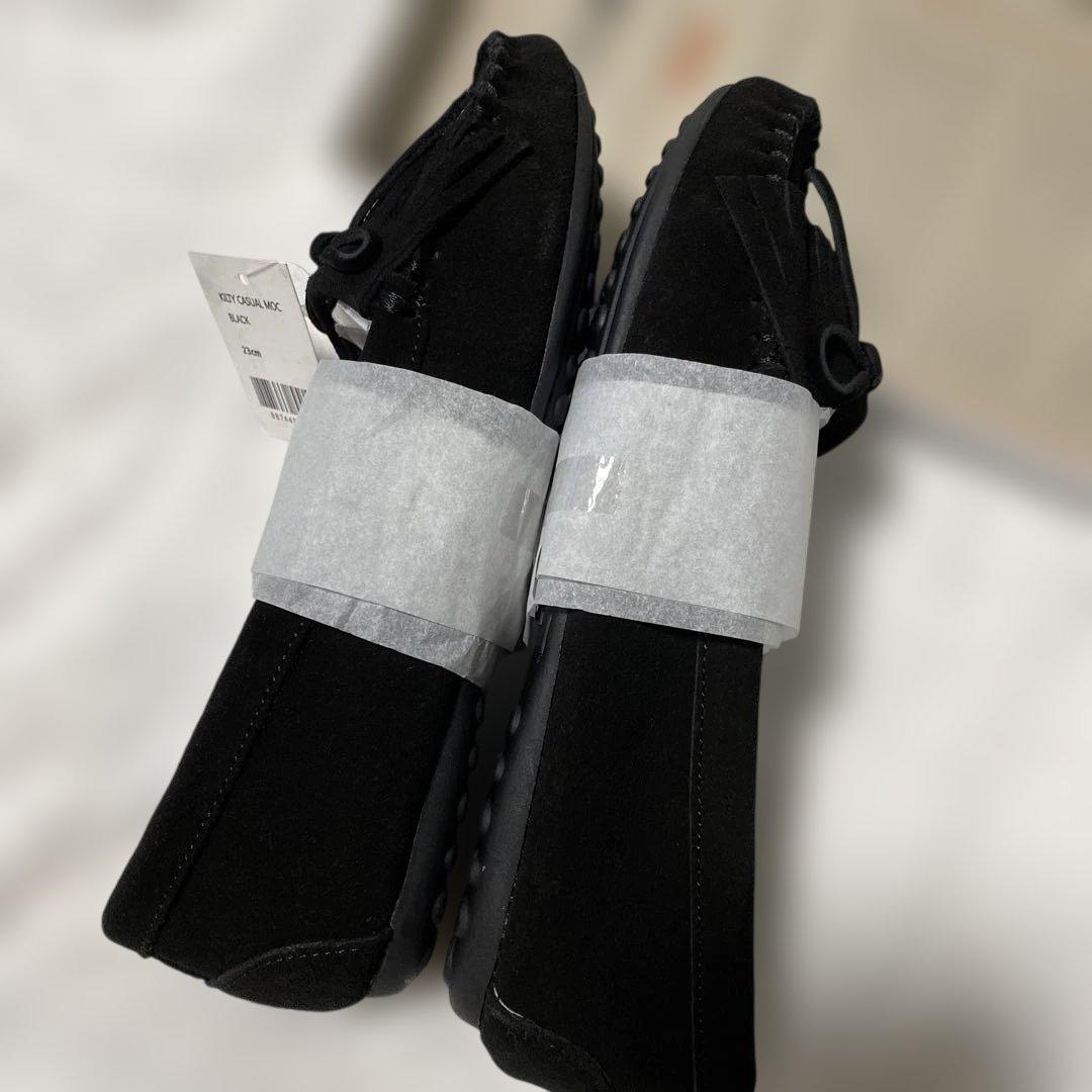 ミネトンカMINNETONKA キルティKILTYモカシン 23㎝ブラック