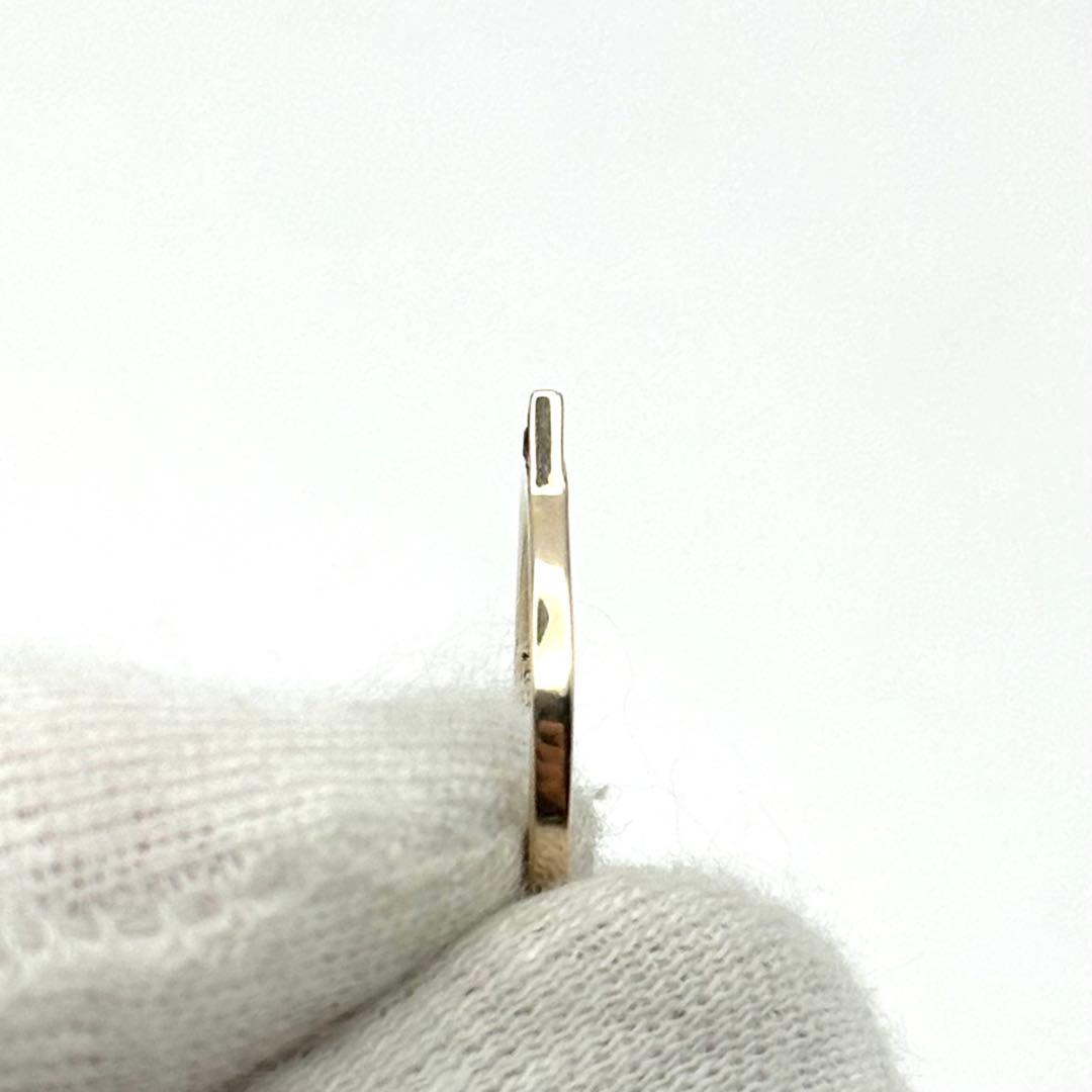 【良品】K10 ピンキーリング 猫耳 ダイヤモンド0.01ct キャット 指輪