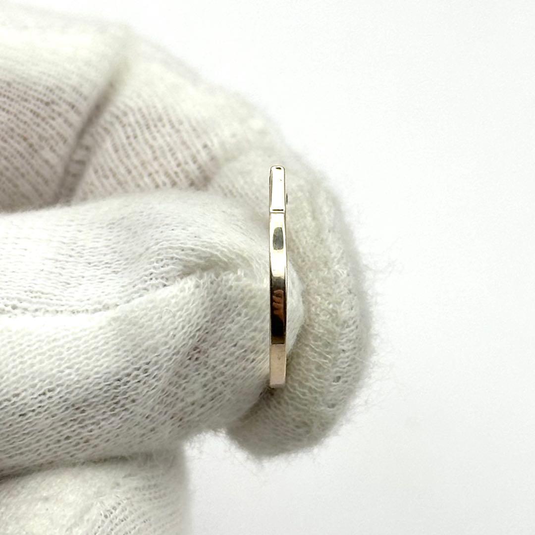 【良品】K10 ピンキーリング 猫耳 ダイヤモンド0.01ct キャット 指輪