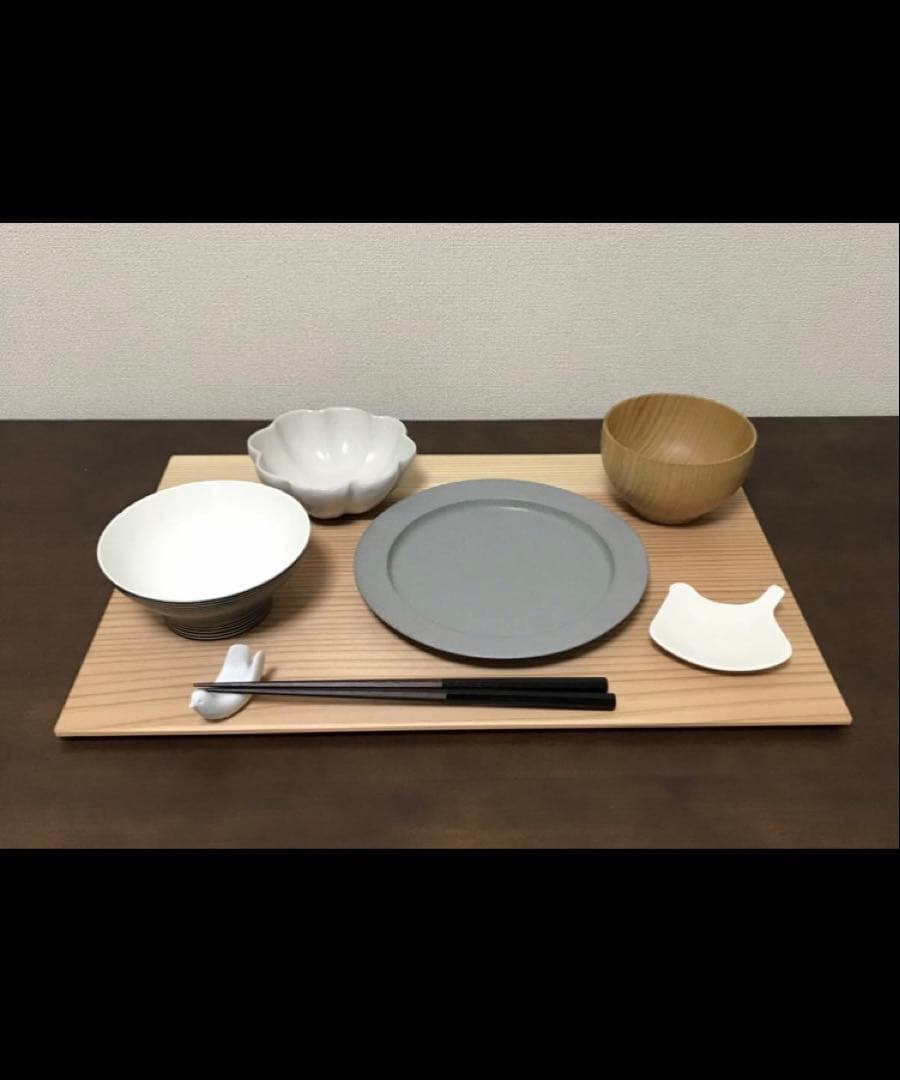 いち　40cm×27cm×2枚　天然木 杉の柾目のお盆