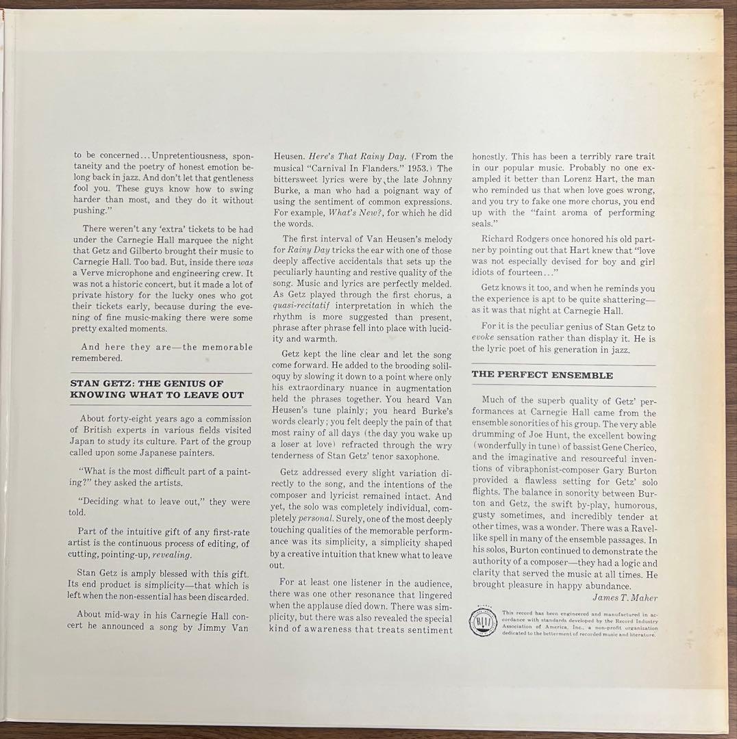 【LP/美盤/帯付】Stan Getz / Joao Gilberto 2
