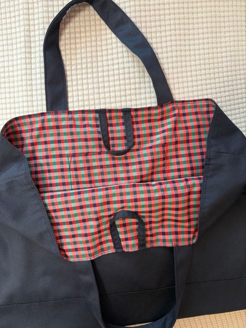 ス*ル様 ファミリア　レッスンバッグ　バッグ　赤チェック　bag お受験　受験