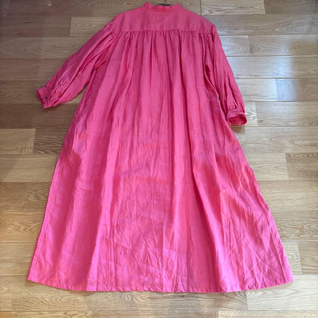 ★新品★イチアンティークス★ピンク スタンドカラーワンピース★