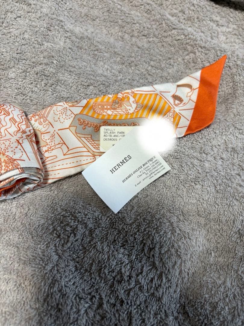 HERMES スカーフ ツイリー SPLASH PARK シルク トゥイリー