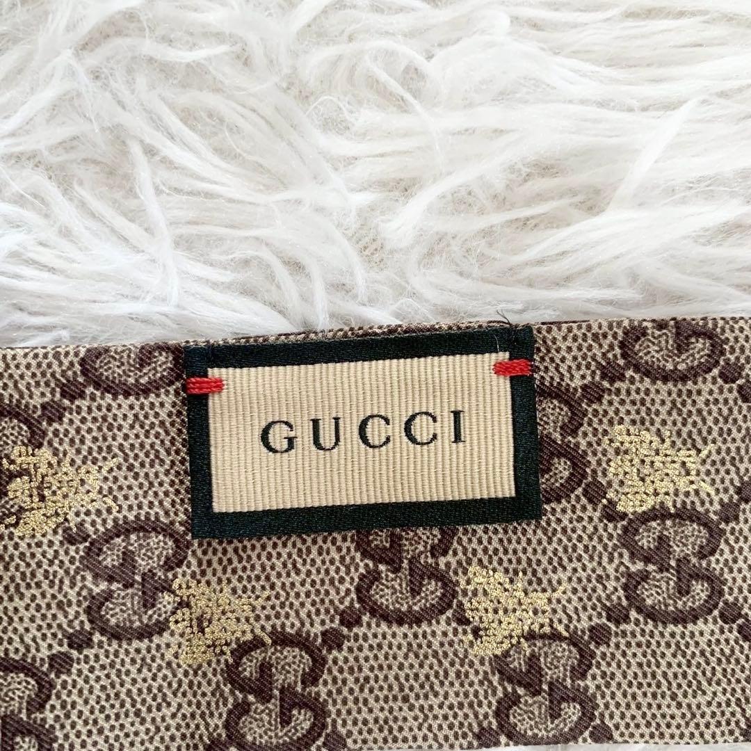 GUCCI　グッチ　ネックボウ　beeロゴ　GG柄　蜂　リボンスカーフ　ビー