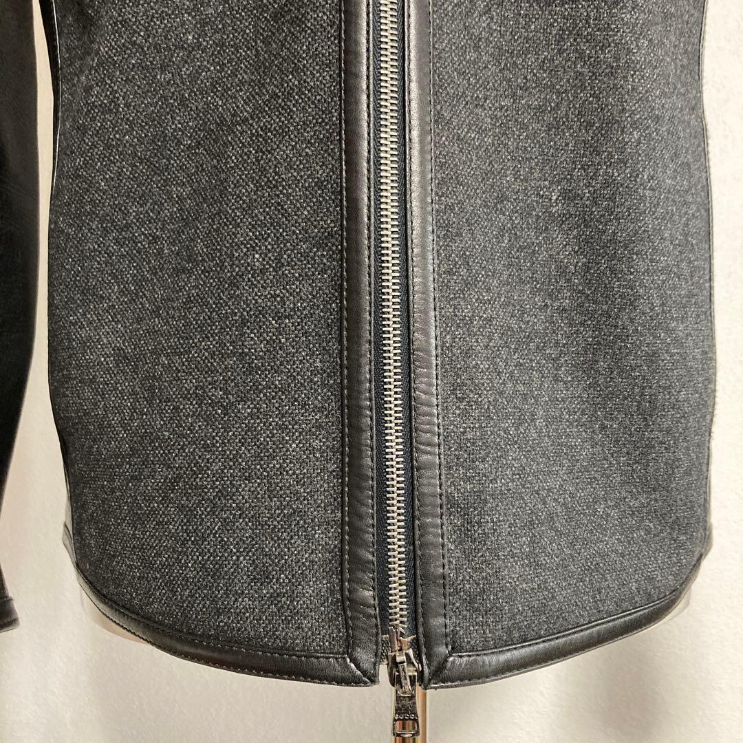 ☆GUCCI☆グッチ　レザージャケット　表記46（M相当）　真贋鑑定済み正規品