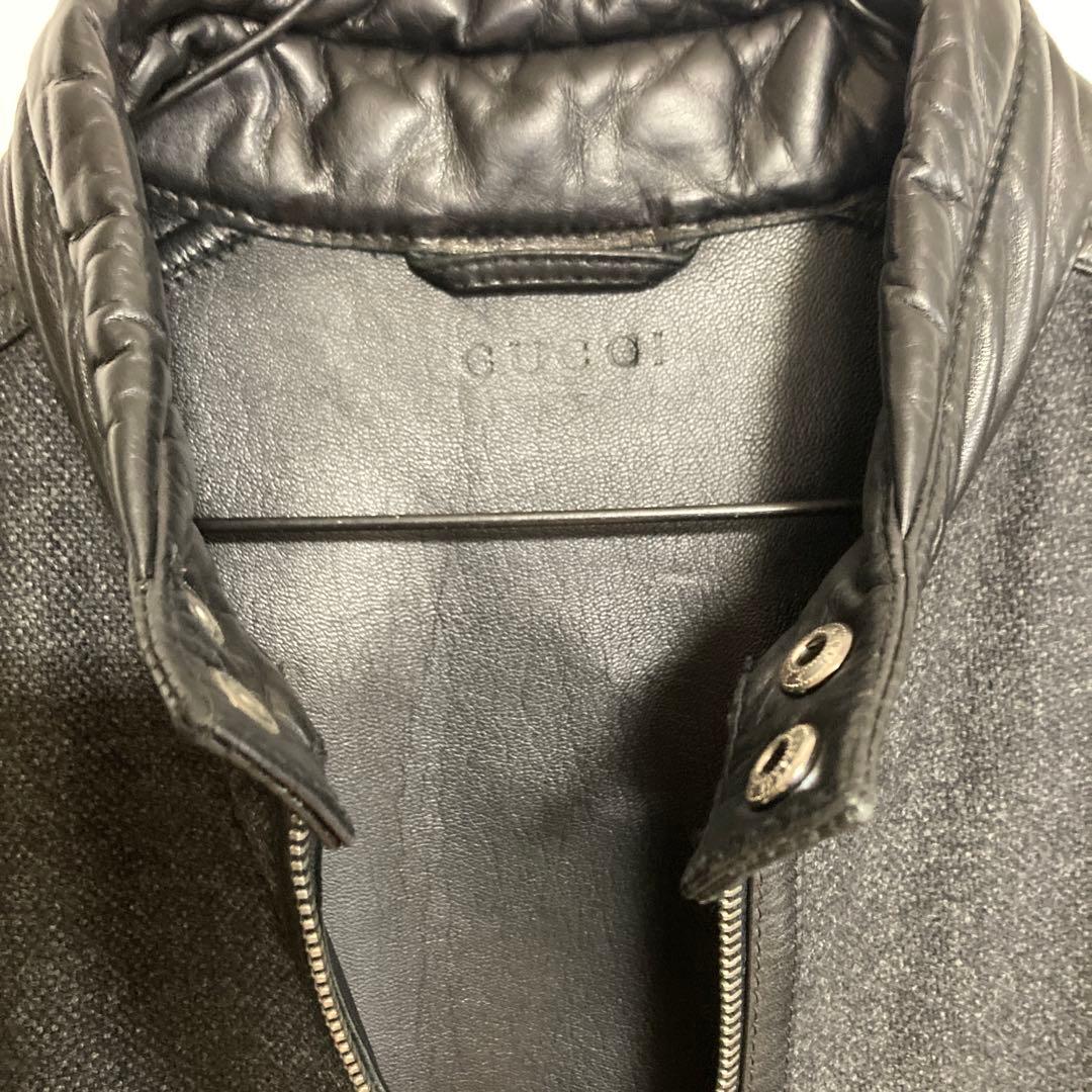 ☆GUCCI☆グッチ　レザージャケット　表記46（M相当）　真贋鑑定済み正規品