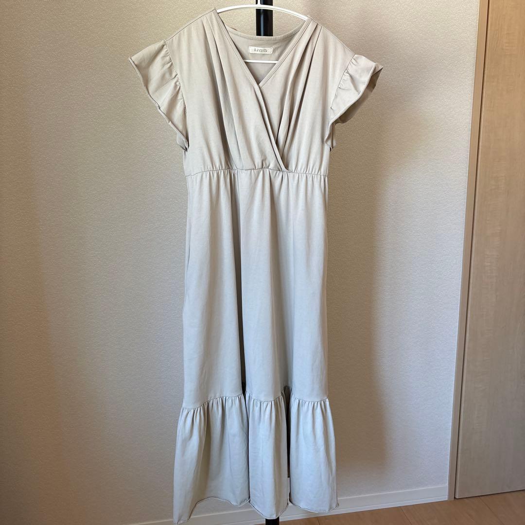 honono ひんやりTシャツワンピース　ベージュ　M