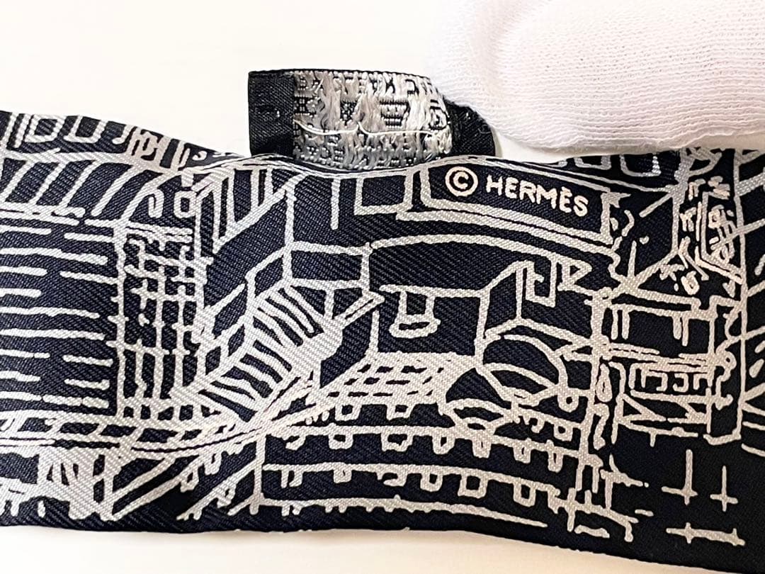 【希少！早い者勝ち！】HERMES ツイリー 銀座限定モデル ブラック系