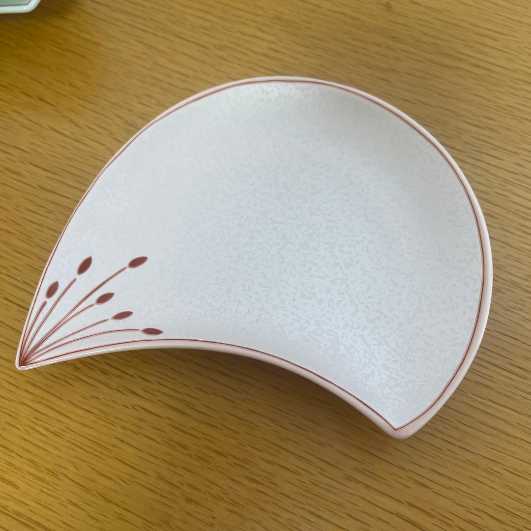 新品未使用‼️有田焼 幸楽窯 白釉銀彩梅花びら 銘々皿5客揃い