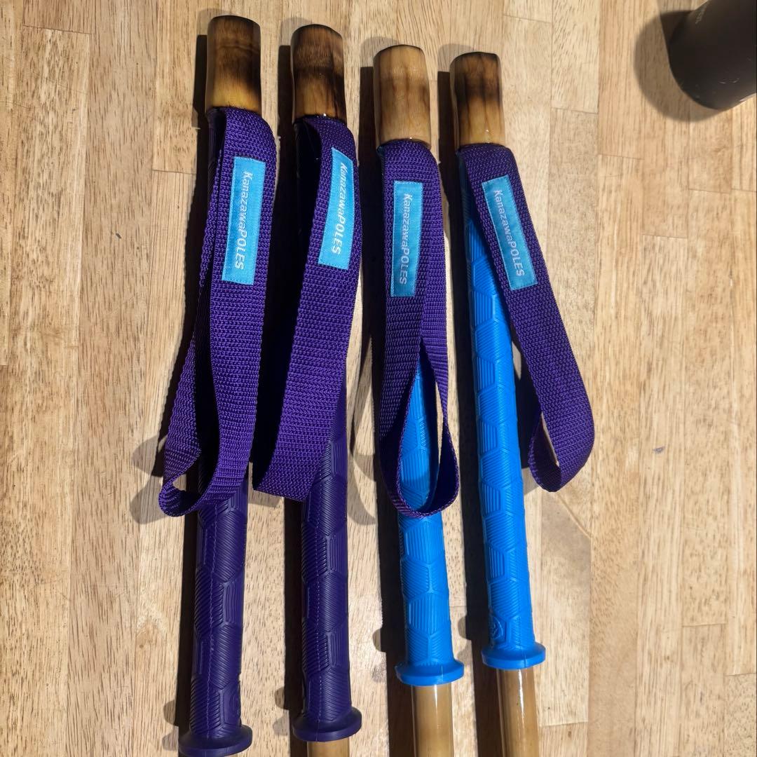長さストラップ選択　KanazawaPOLES 30cmグリップ　パープル