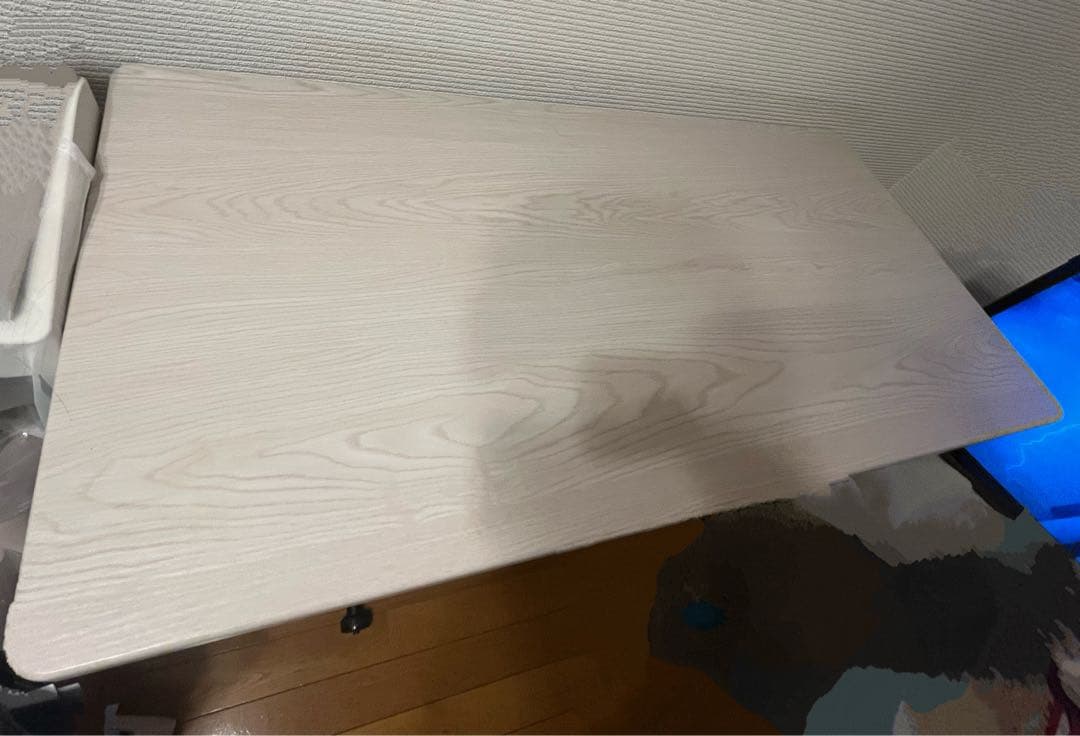 【モカ】昇降センターテーブル　ニトリ　ホワイトウォッシュ【美品】