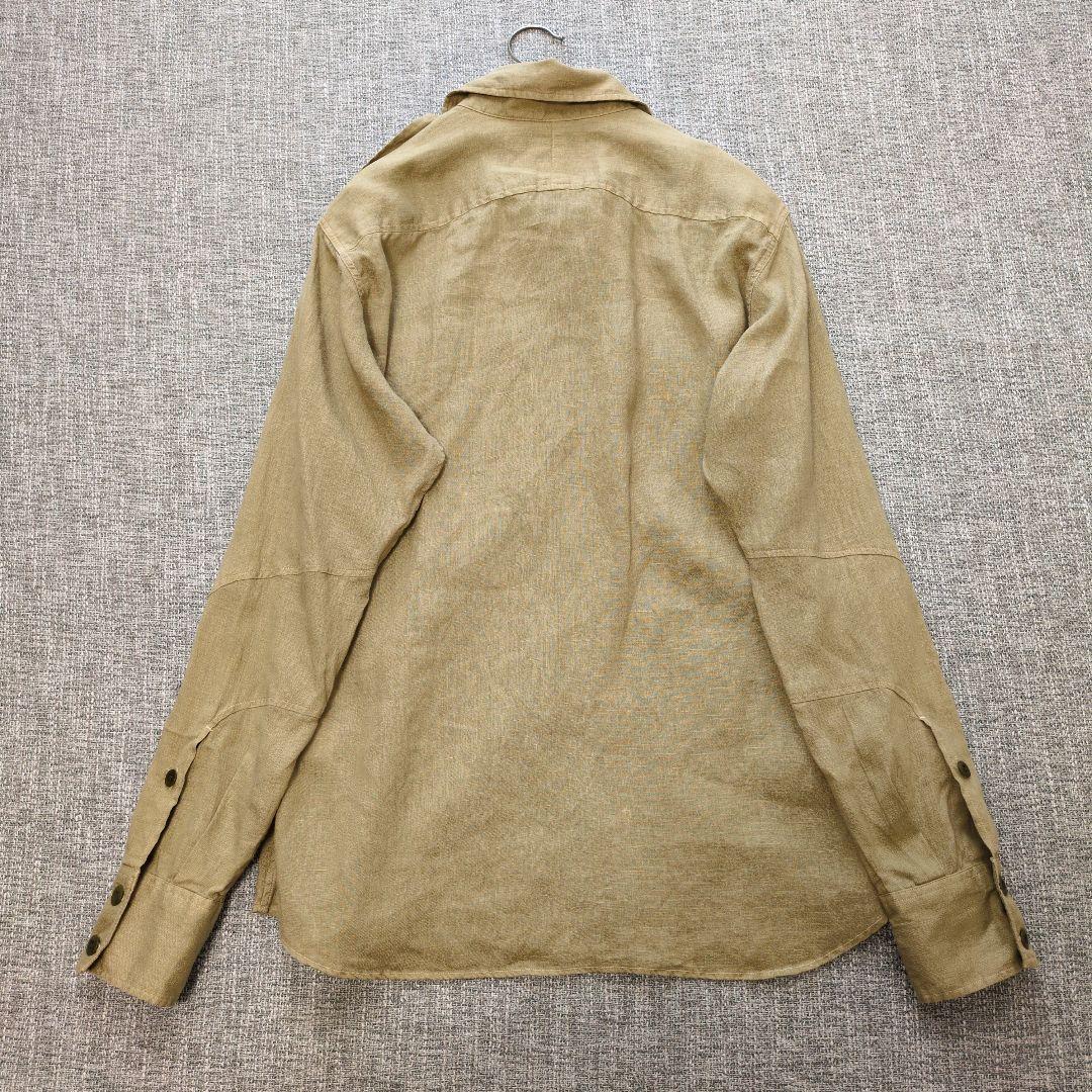 ラルフローレン　国内正規品　美シルエット　リネンシャツ　サファリシャツ