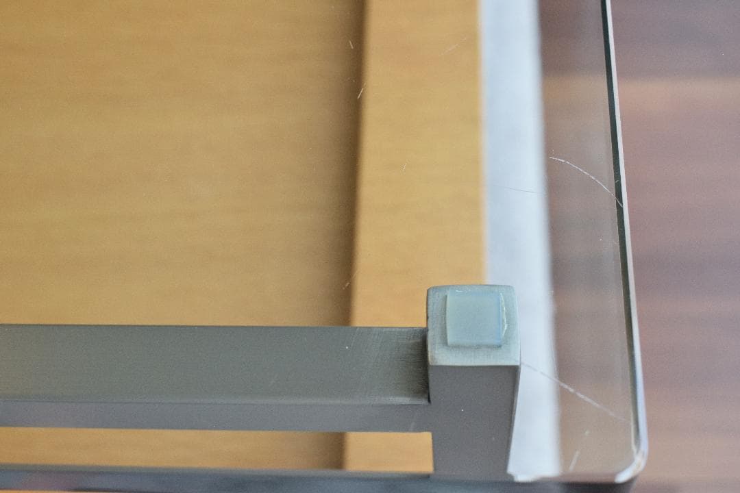 【再値下げ】IDC大塚家具 ガラスセンターテーブル リニュー