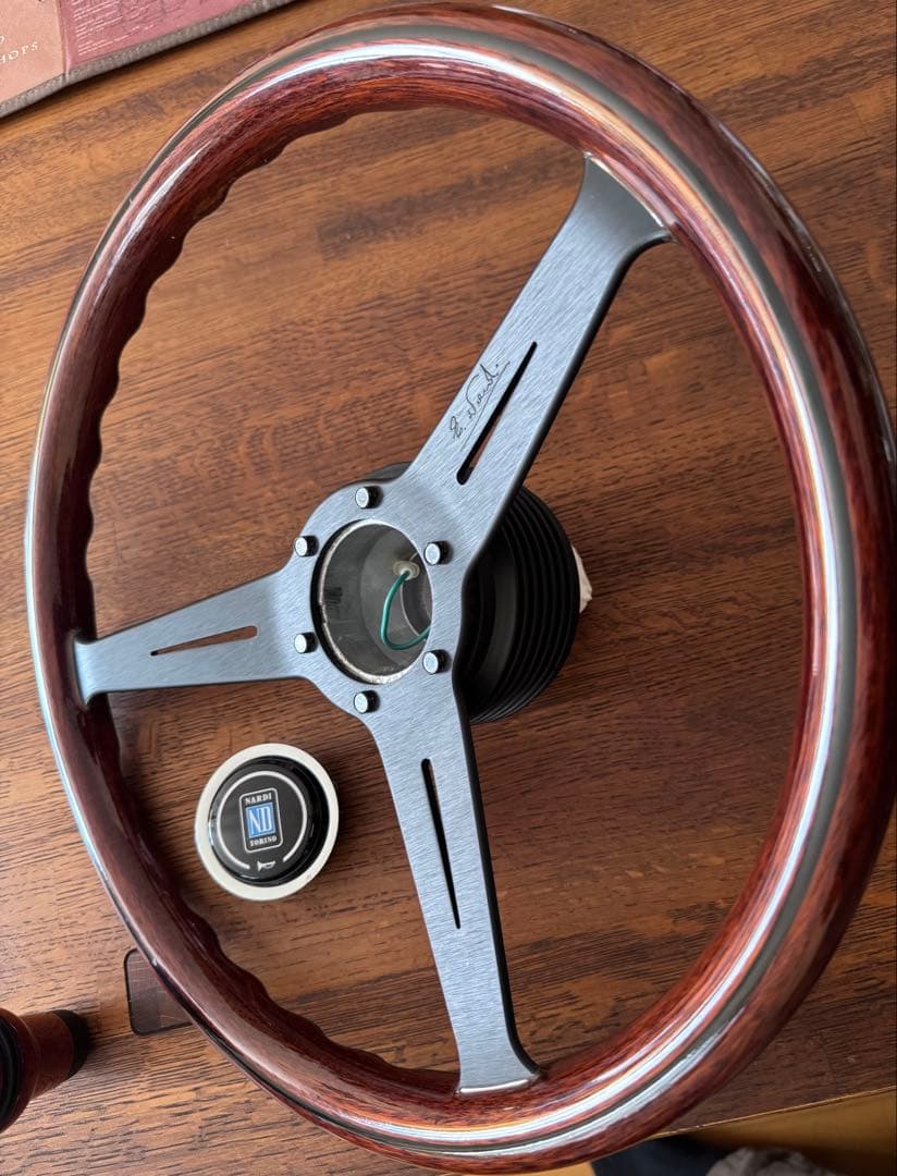 NARDI ナルディ ウッドハンドル、シフトノブJA11ハンドルポスト