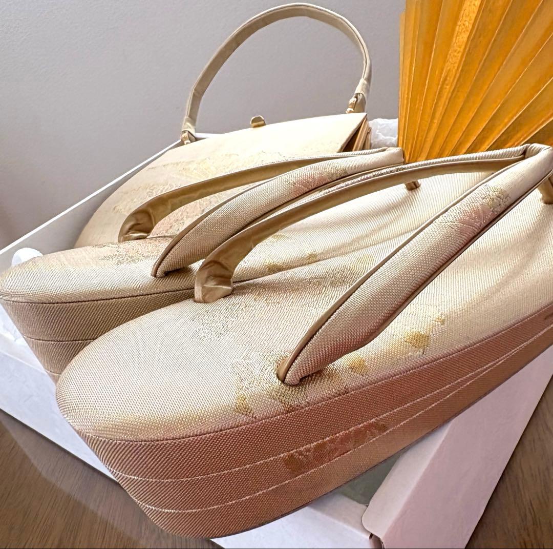 【短時間使用】【美品】【京都老舗】フォーマルセット　花ぎおん23センチ　ゴールド
