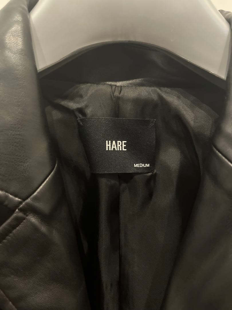 HARE レザーシャツジャケット　革ジャン　レザージャケット　ライダース