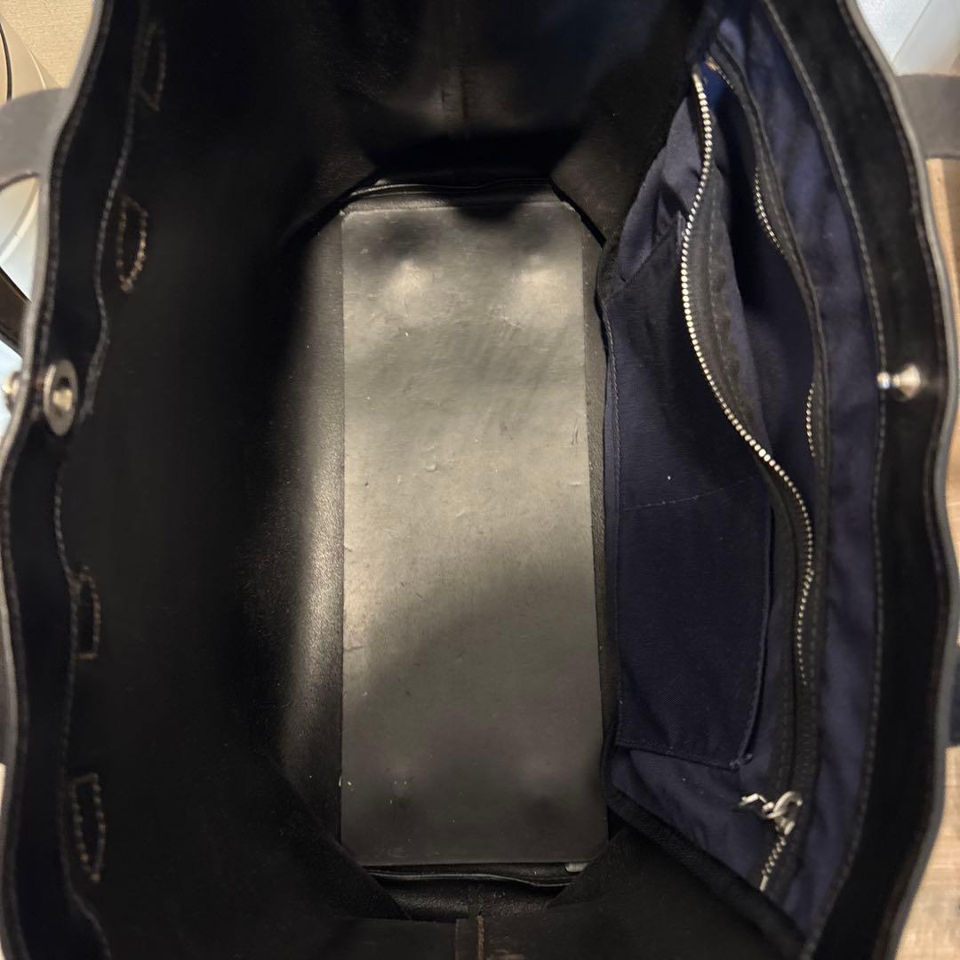 メンズ　黒トートバッグ　beams