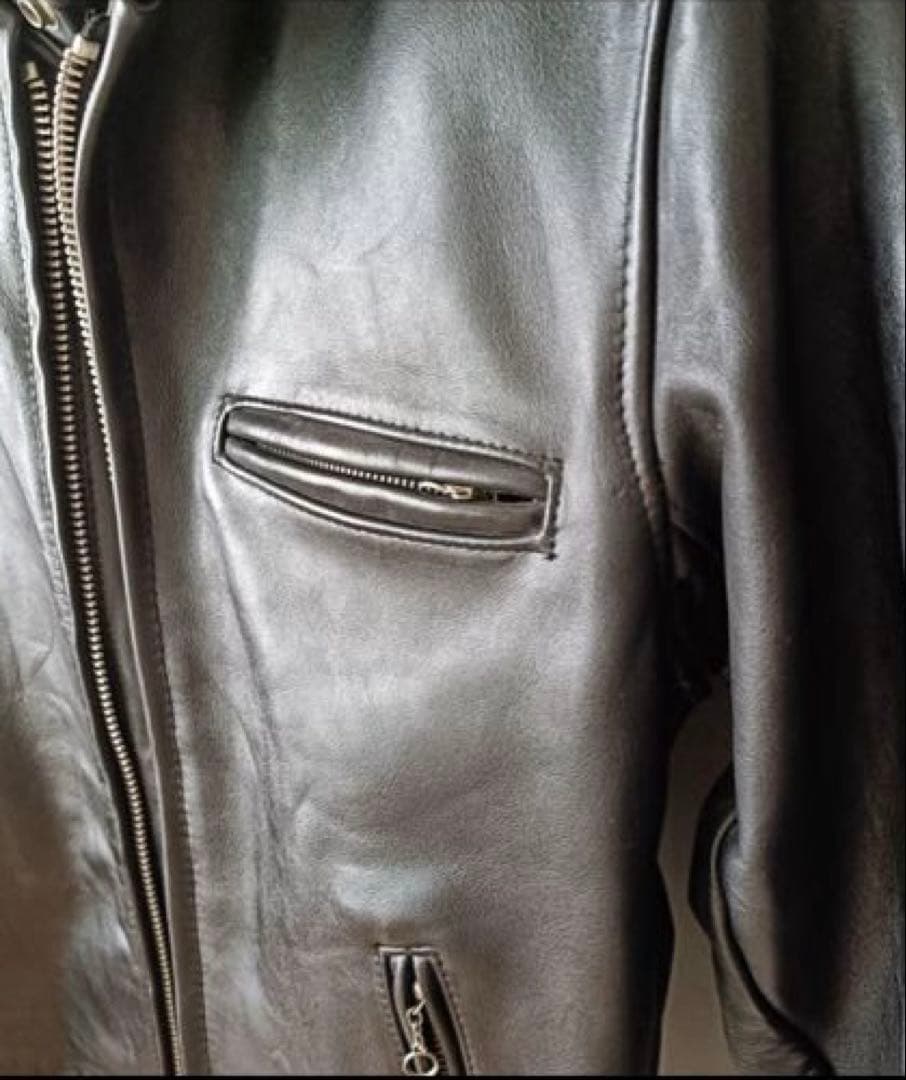 美品‼️Schott ブラック ライダースジャケット　革ジャン　レザージャケット