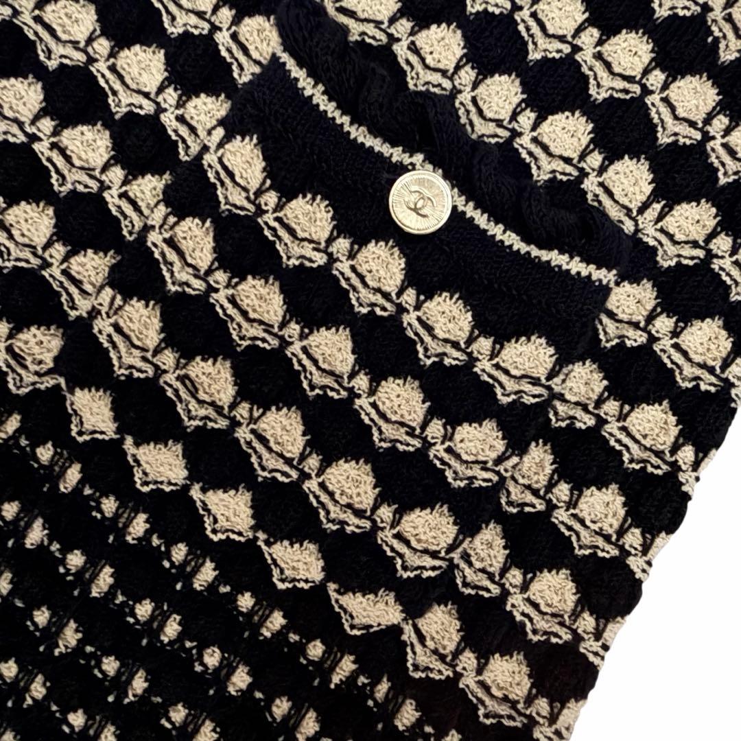 【緊急値下】CHANEL シャネル ニット ワンピース 金ボタン 膝下丈 38