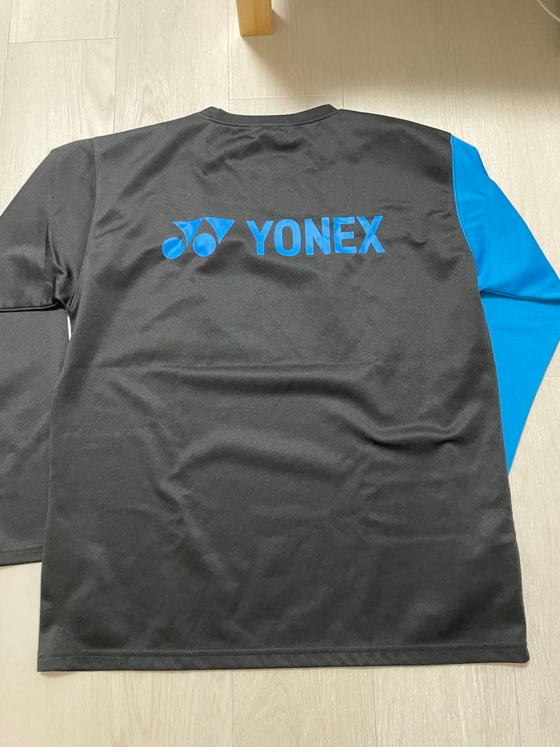 YONEX バドミントンシャツ Lサイズ 黒/青
