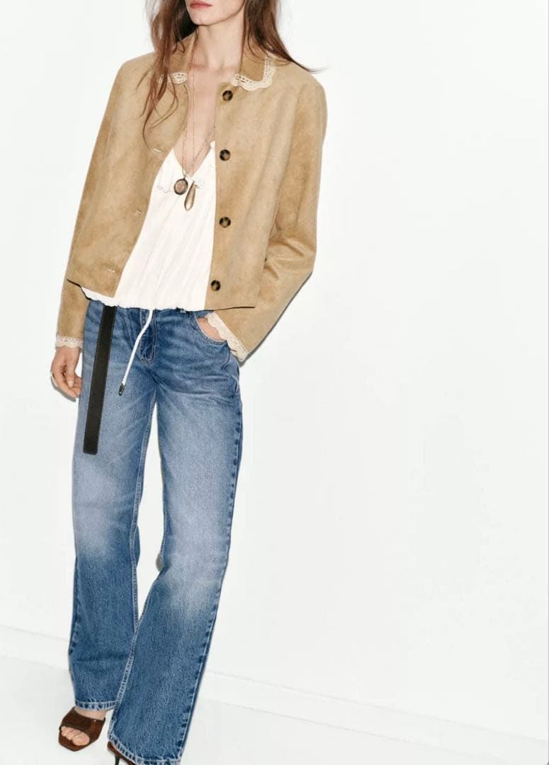 ZARA ザラ　フェイクスエードジャケット　新品、未使用