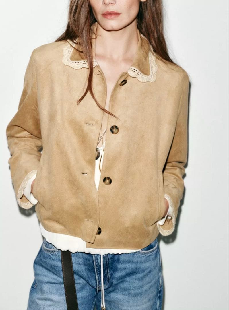 ZARA ザラ　フェイクスエードジャケット　新品、未使用