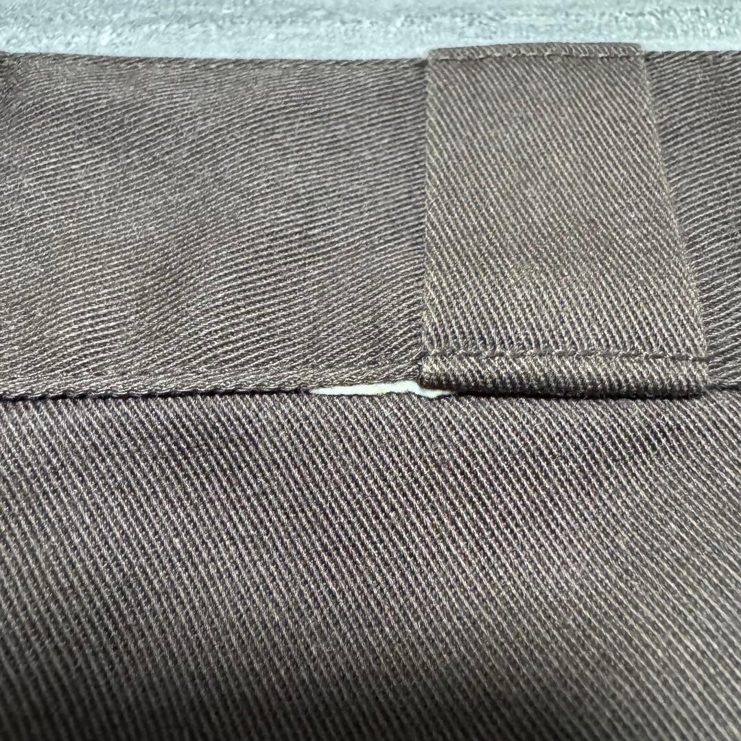 80s USA製 Dickies874 ブラウン チビタグ チノパン W38 茶