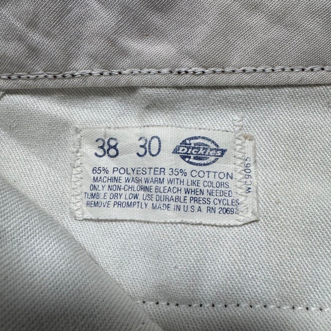 80s USA製 Dickies874 ブラウン チビタグ チノパン W38 茶