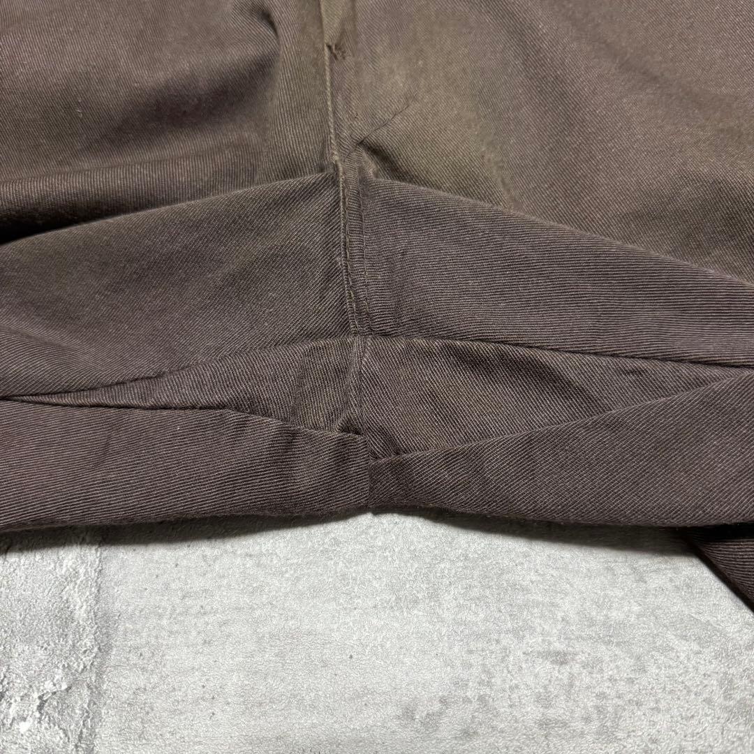 80s USA製 Dickies874 ブラウン チビタグ チノパン W38 茶
