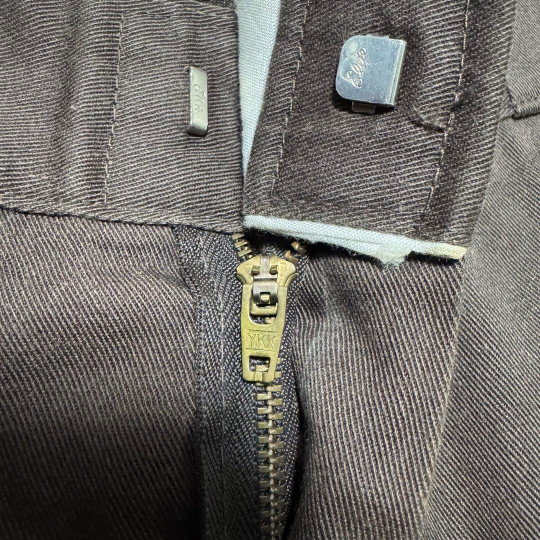 80s USA製 Dickies874 ブラウン チビタグ チノパン W38 茶