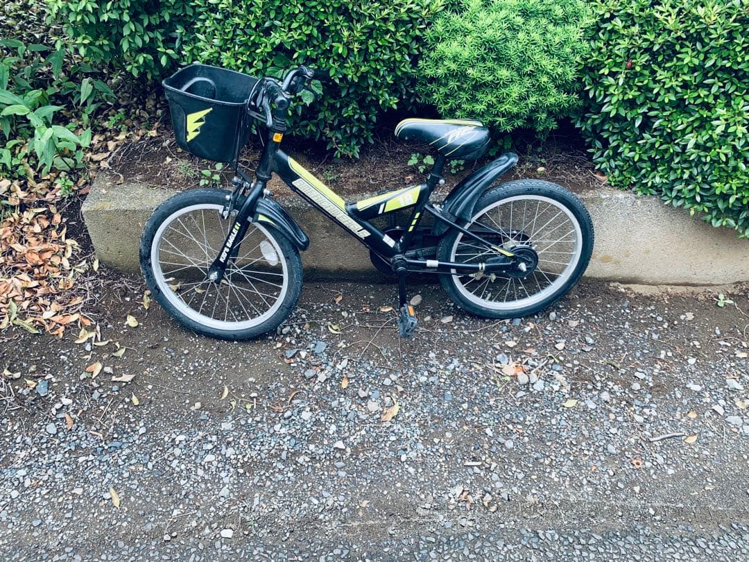 子供用自転車 黒と黄色 スポーティ