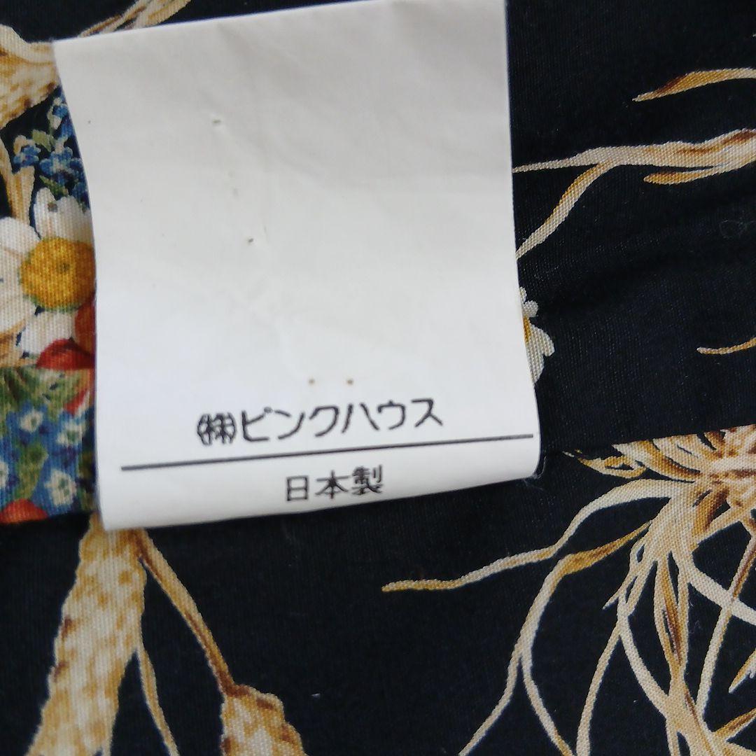 春一番PINK HOUSE ブラック花柄刺繍ベスト総柄　未使用に近い