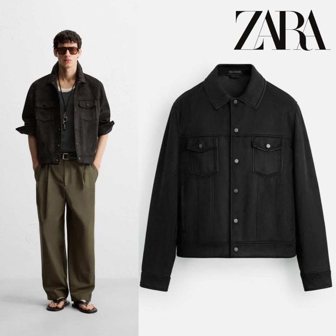 ZARA フェイクスエードレギュラーフィットジャケット