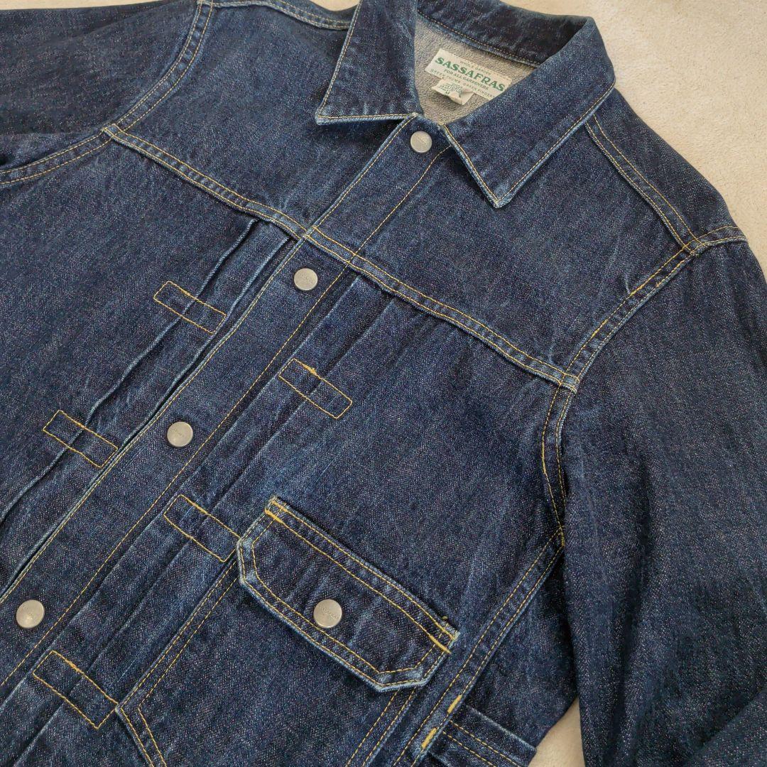SASSAFRAS インディゴデニムジャケット Mサイズ