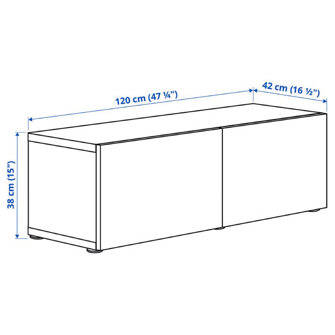 IKEA BESTA（ベストー）テレビ台 ホワイト 120×42×38cm