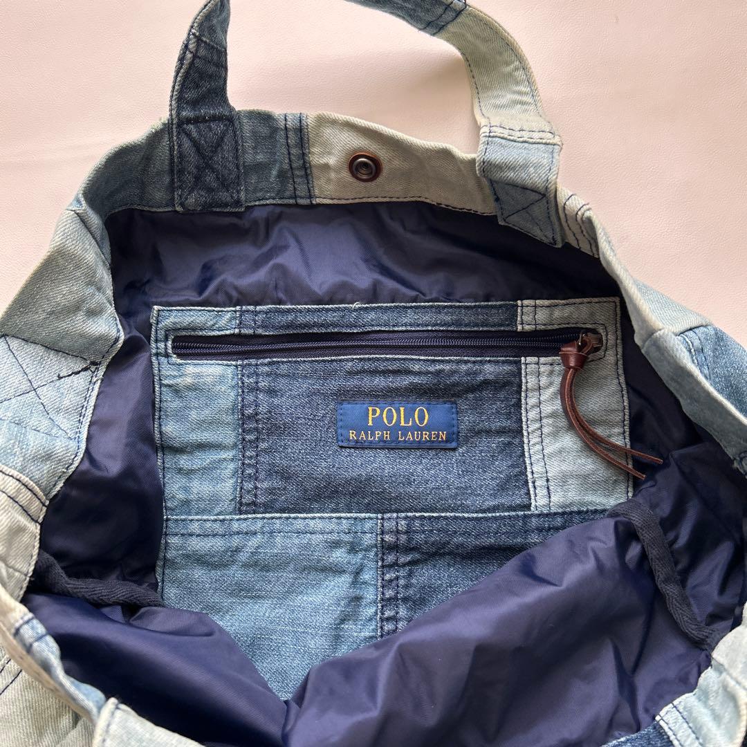 Polo Ralph Lauren デニムトートバッグ　パッチワーク