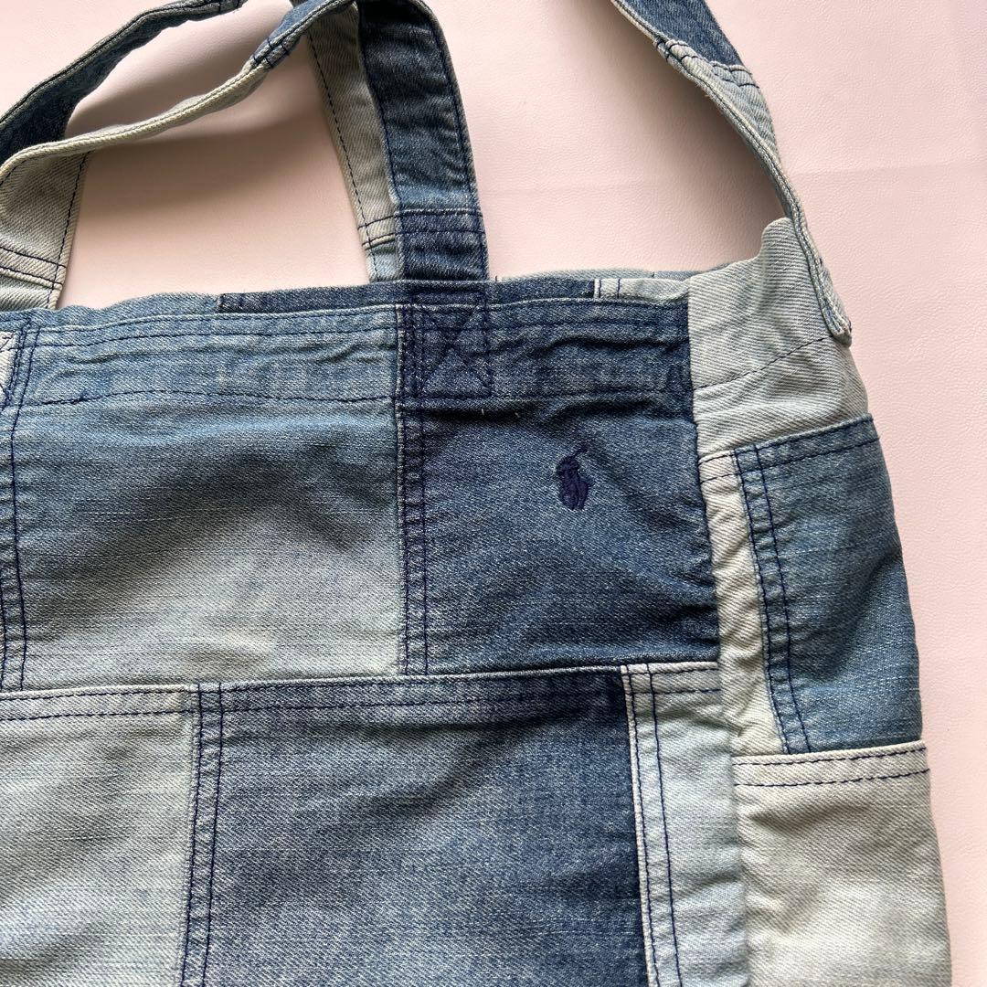 Polo Ralph Lauren デニムトートバッグ　パッチワーク