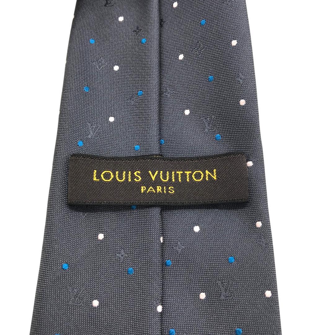 【未使用】LOUIS VUITTON ルイヴィトン ドット柄 ネクタイ シルク